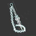 Black And Red Spiked Weapon With Metal Chain Design For 3d model