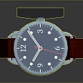 Smartwatch With Red Strap And Blue Dial Featuring Earth Projection Function