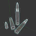 Military Brass Bullets Arranged In Various Sizes On Dark Background