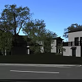 Traditional Chinese Detached Villa With White Walls Black Roof And Carved Windows