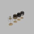 Elegant Modern Table Lamp With Transparent Glass Shade And Gold Metal Support Structure