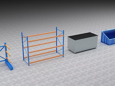 Modern shelf container 3d model