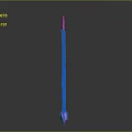 Magic Wand With Wooden Texture Brown Shaft And Purple Tips