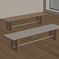 Maurice modern bench 3d model