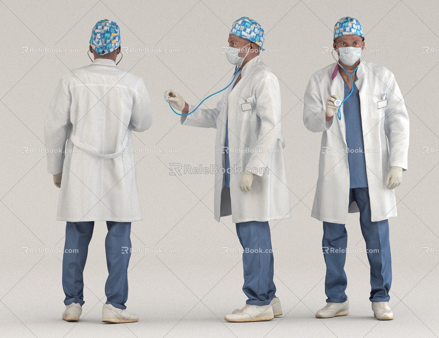 Doctor Nurse Doctor 3d model