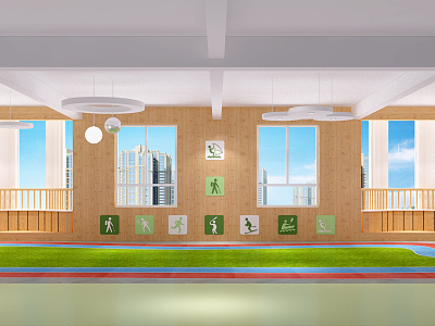 Modern Kindergarten Recreation Room model