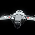 Futuristic Silver Black Space Shuttle Model With 28118 Marking And Sleek Wings