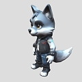 Cyberpunk Wolf Cartoon Wolf Cartoon Character Cute Wolf Hand-painted Wolf Wolf Man Low Face Number Low Model Simple Model Game Sub-era Film and Television Level Super Realism 3d model