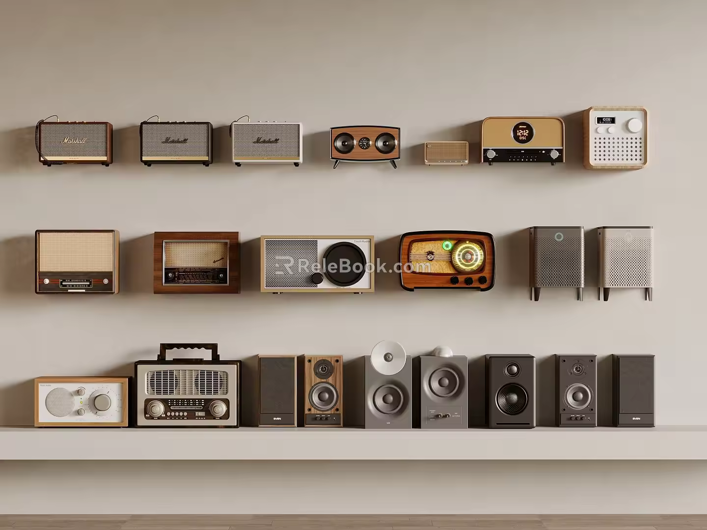 Modern Audio Small Audio Retro Radio 3d model