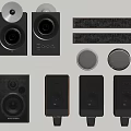 Stylish Modern Black Speakers Collection Featuring Bookshelf And Wall Mounted Designs