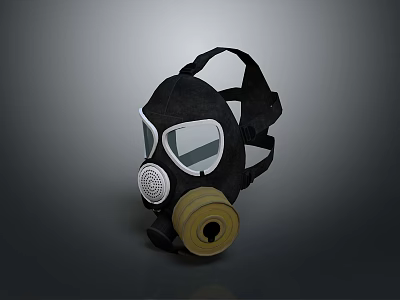 Protective Gas Mask For Daily Safety With Filter And Clear Lens 3d model