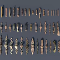 American Handle Door Handle Cabinet Handle Combination 3d model
