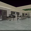 Modern Restaurant Interior With Dining Tables Chairs Pendant Lights And Sofa Seating