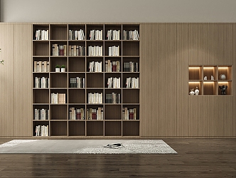 Modern bookcase 3d model