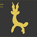 Mythical Game Movie Character With Orange Green Body Unique Horns And Scaly Texture