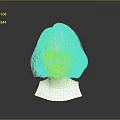 Realistic Human Head Mannequin Displaying Red Wavy Short Hair Styling Design
