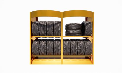 Car tire rack 3d model