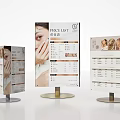 Decorative Ornament Combination Set With Three Display Stands Metal Base And Price List
