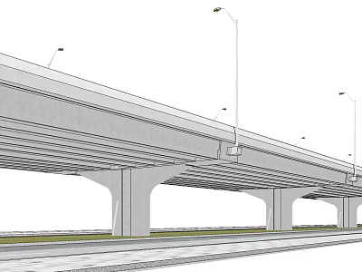 modern viaduct viaduct highway 3d model modern viaduct viaduct highway 3d model