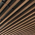 Modern Ceiling Design With Geometric Grid Patterns Wooden Metallic Textures And Linear Arrangements 3d model