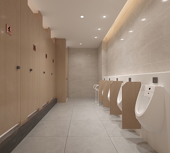 Public toilet Modern toilet 3d model