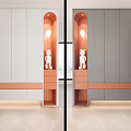 Modern Luxury Shoe Cabinet Design With Storage Lighting And Decorative Figurines