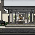 New Chinese Style Gazebo Courtyard Gazebo 3d model
