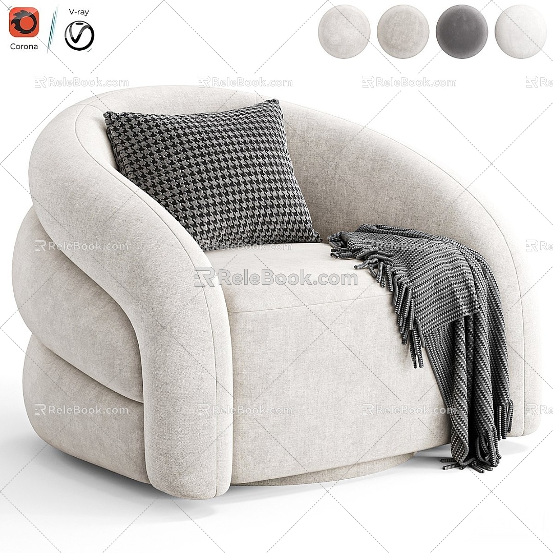 Single sofa sofa leisure sofa 3d model