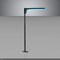 Modern Green Floor Lamp With Black Metal Stand And White Square Base