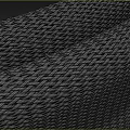 Black Circular Textured Decorative Band With Intricate Patterned Loop Design