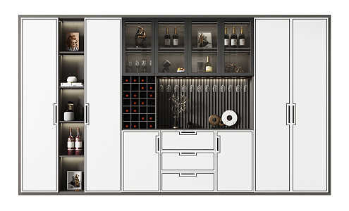 New Chinese Wine Cabinet 3d model