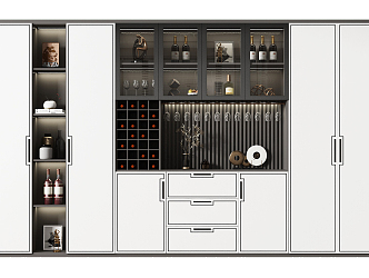 New Chinese Wine Cabinet 3d model