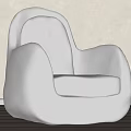 Wind single sofa 3d model
