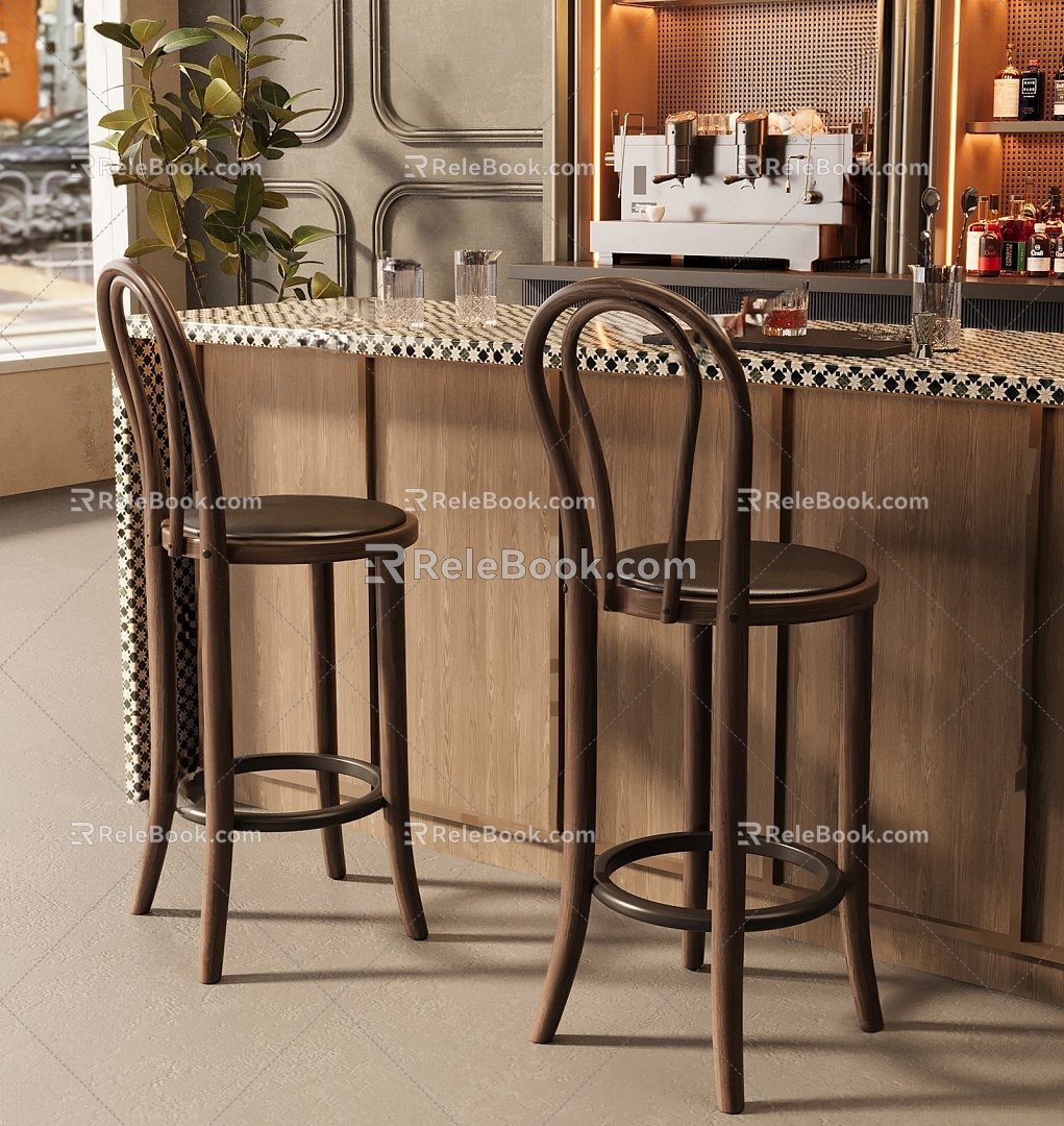 French Bar and Chair Combination model