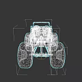 Vibrant Monster Truck With Large Off Road Tires And Open Seats Design
