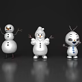 Cute Snowman Game Movie Characters With Various Cartoon Designs And Playful Poses