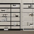 Modern Storage Rack Storage Rack Ornaments Combination 3d model