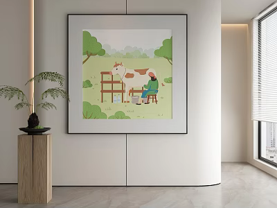 modern decorative painting 3d model