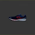 New Balance Blue Running Shoes With Red Accents Mesh Upper And White Sole