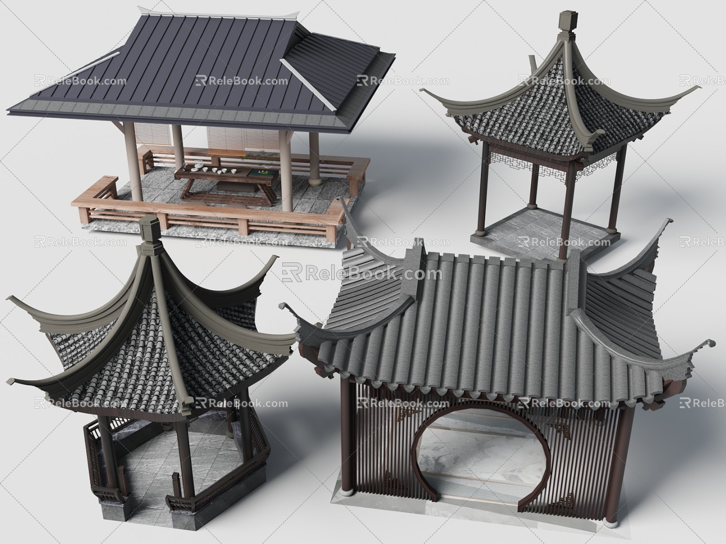 Exquisite classical pavilion Chinese style pavilion landscape pavilion hexagon pavilion pavilion pavilion ancient building pavilion attic 3d model