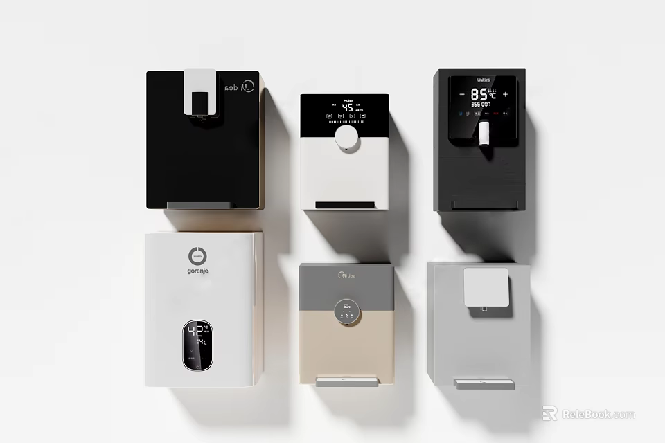 Sleek Modern Small Daily Use Electrical Appliances with Various Colors and Sleek Designs 3d model 