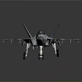 Modern Fighter Jet Model With Sleek Gray Body Transparent Canopy And Landing Gear