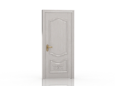 European-style wooden door 3d model