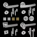 Stainless Steel Door Handles And Lock Hardware With Various Designs And Metallic Finishes