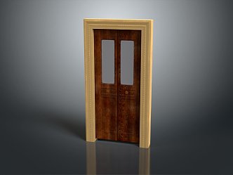 Modern Double Door Ancient Building Door Ancient Building Gate Door Antique Door 3d model