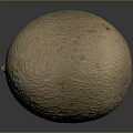Fresh Ripe Juicy Honeydew Melon With Smooth Textured Greenish Brown Skin On Dark Background
