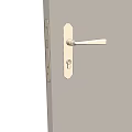 Golden Door Handle with Keyhole on White Door Modern Minimalist Style