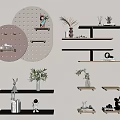 Modern Wall Shelf Storage Rack 3d model