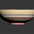 Noodle Soup with Shrimp and Soft Boiled Egg in Red Broth and Light Colored Bowl
