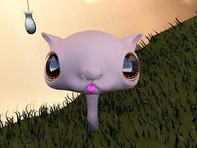 Modern Cat Cartoon Cat Fish model